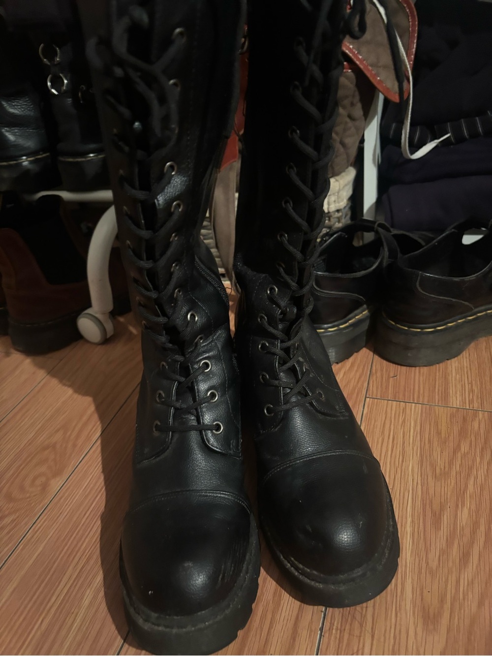 Women's Black Combat Boots